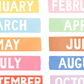 Pip+Phee Clever Cookie Days & Months Art Print - Bright