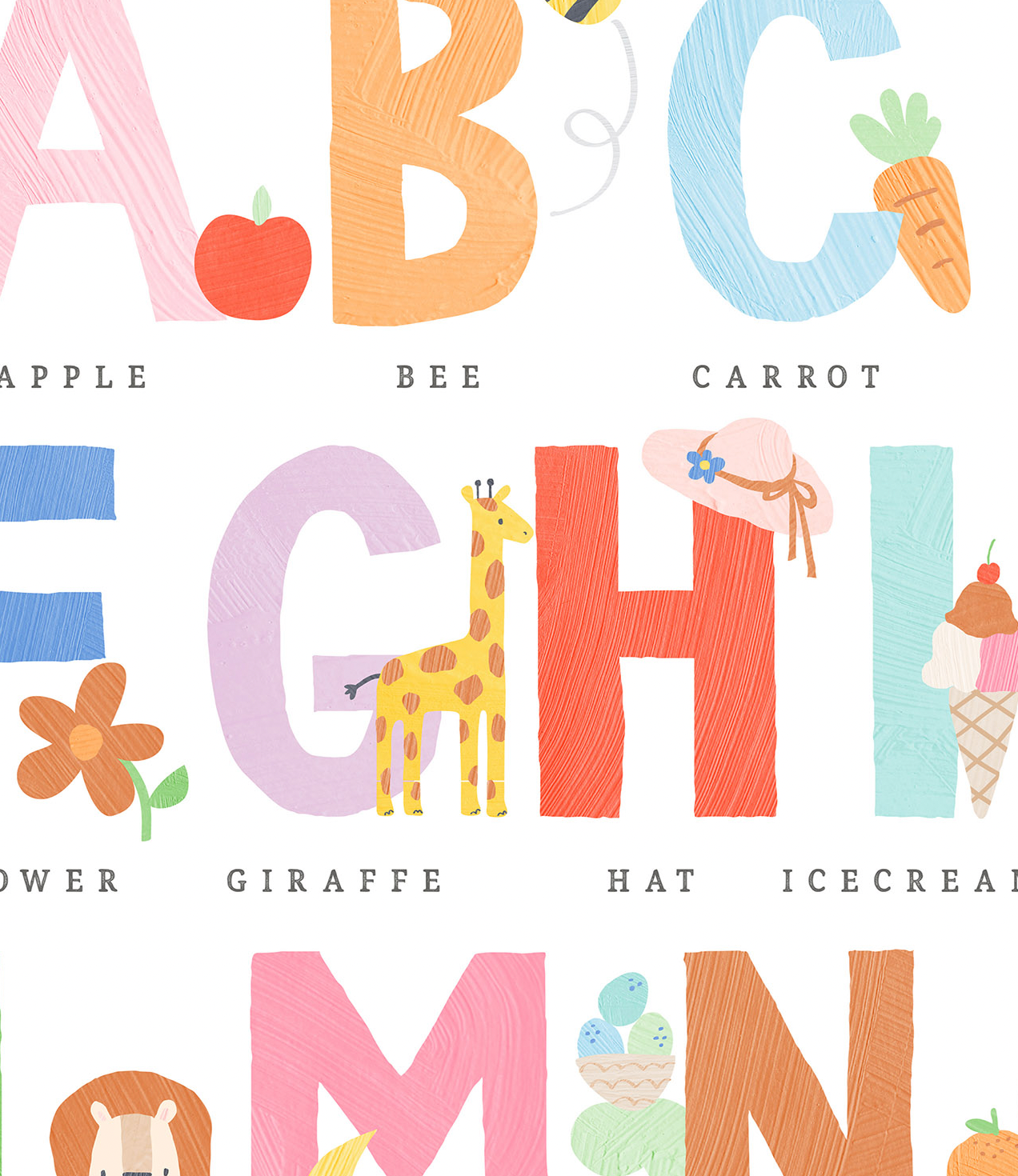 Pip+Phee Clever Cookie Alphabet Art Print - Bright