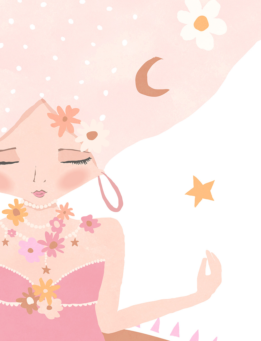 Pip+Phee Cosmic Lunar Goddess Art Print - Bright