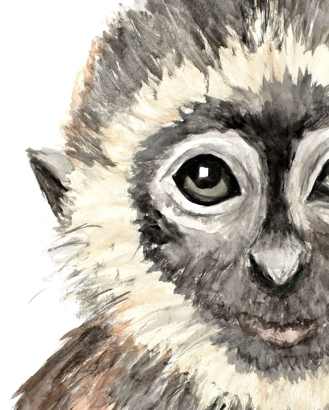 Pip+Phee Watercolour Jungle Monkey Art Print