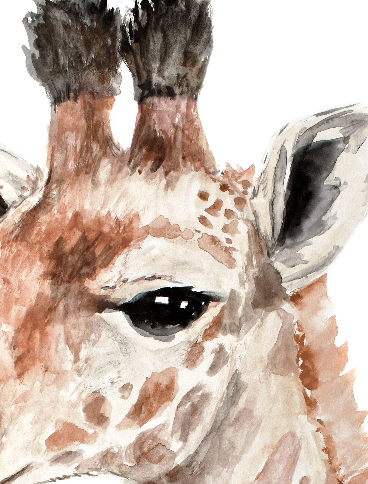 Pip+Phee Watercolour Jungle Giraffe Art Print