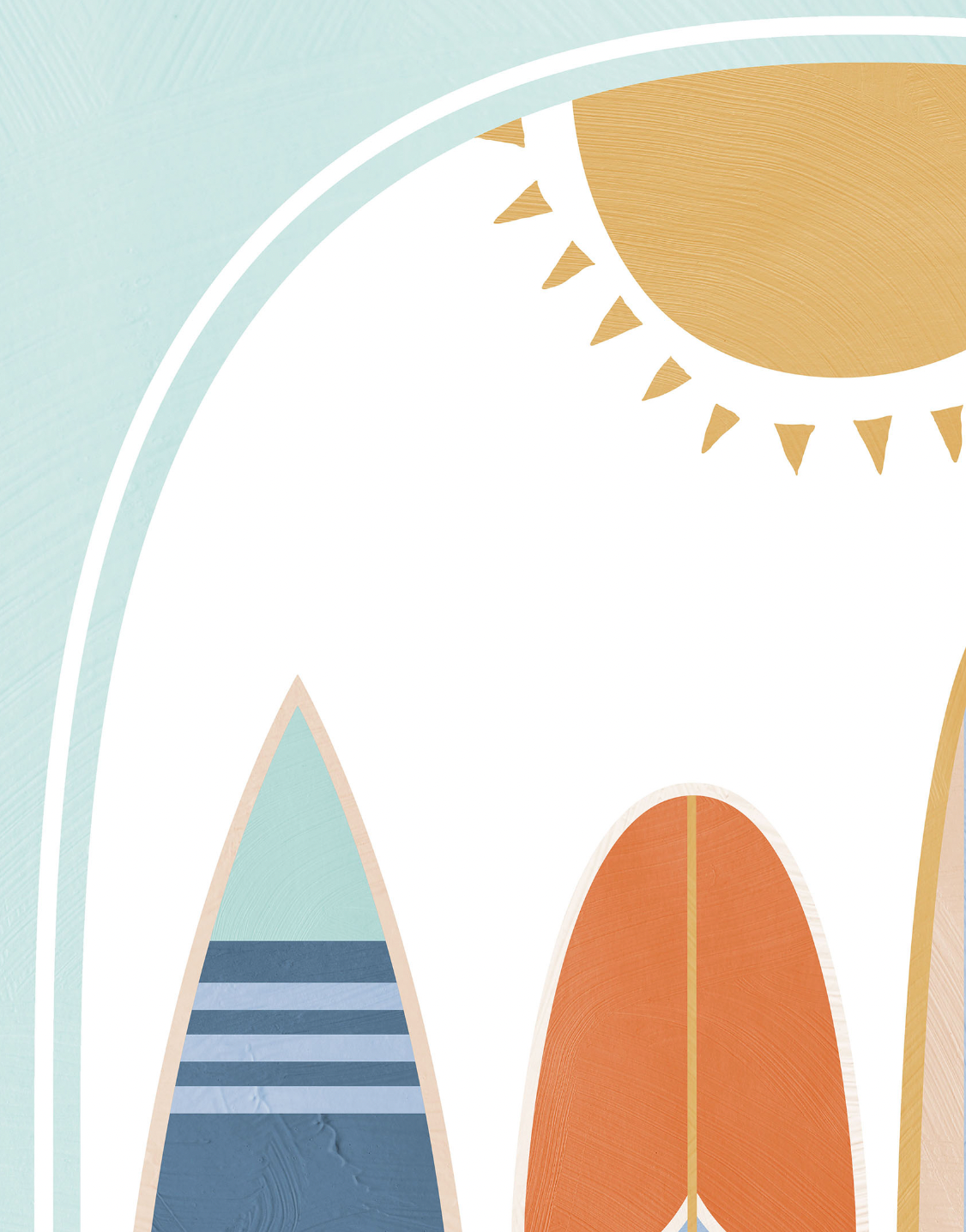 Pip+Phee Surfboard Arch Art Print