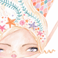 Pip+Phee Coral Mermaid Princess Art Print - Arch Background