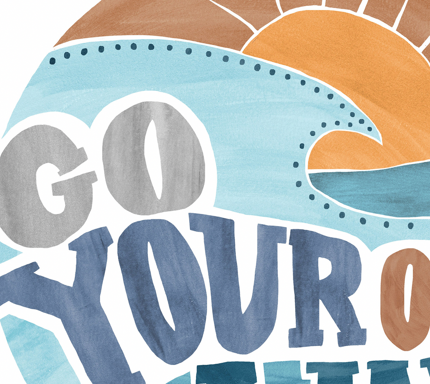 Pip+Phee Go Your Own Wave Art Print