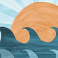 Pip+Phee Good Vibes Surf Sunset Art Print