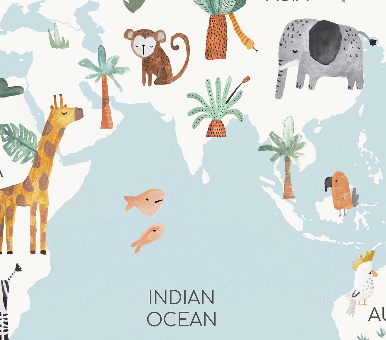 Pip+Phee Planet Earth Art Print - Aqua