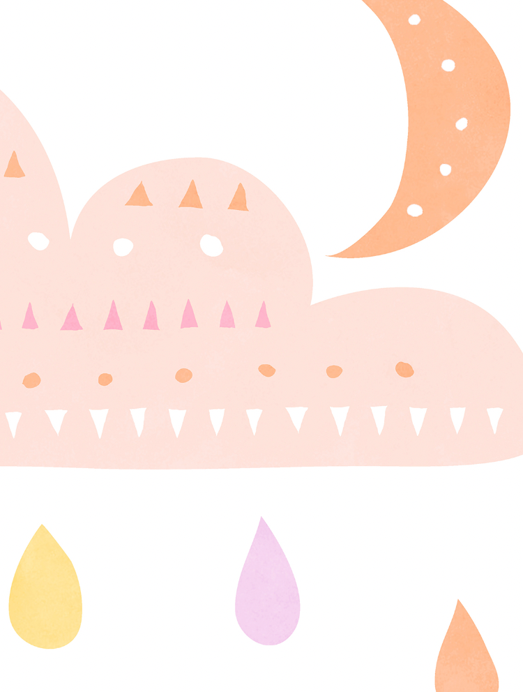 Pip+Phee Spring Rain Art Print - Pastels
