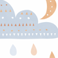 Pip+Phee Spring Rain Art Print - Dusty Blue