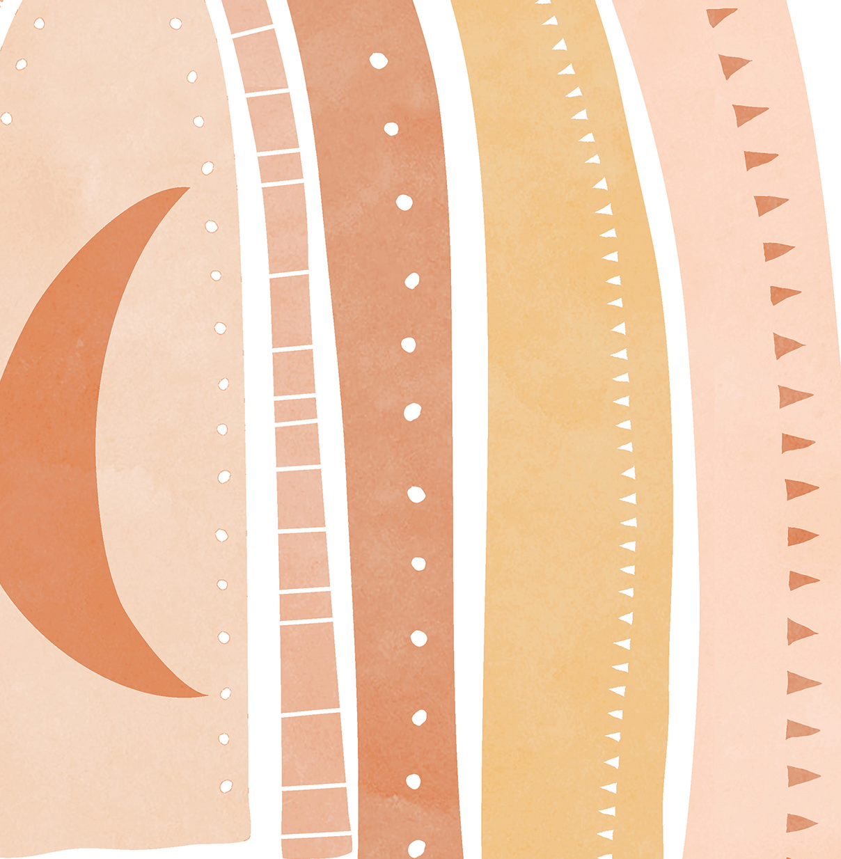 Pip+Phee Spring Rainbow Art Print - Sand