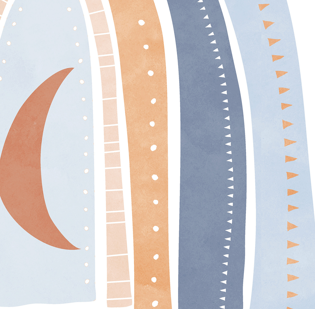 Pip+Phee Spring Rainbow Art Print - Dusty Blue