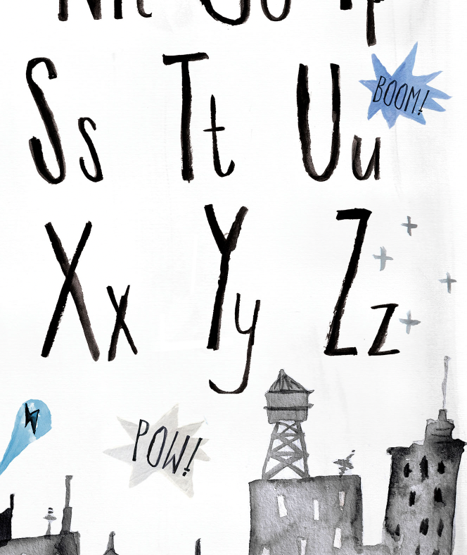 Pip+Phee Superhero Alphabet Art Print