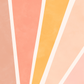 Pip+Phee Sunny Days Sunburst Art Print - Corals