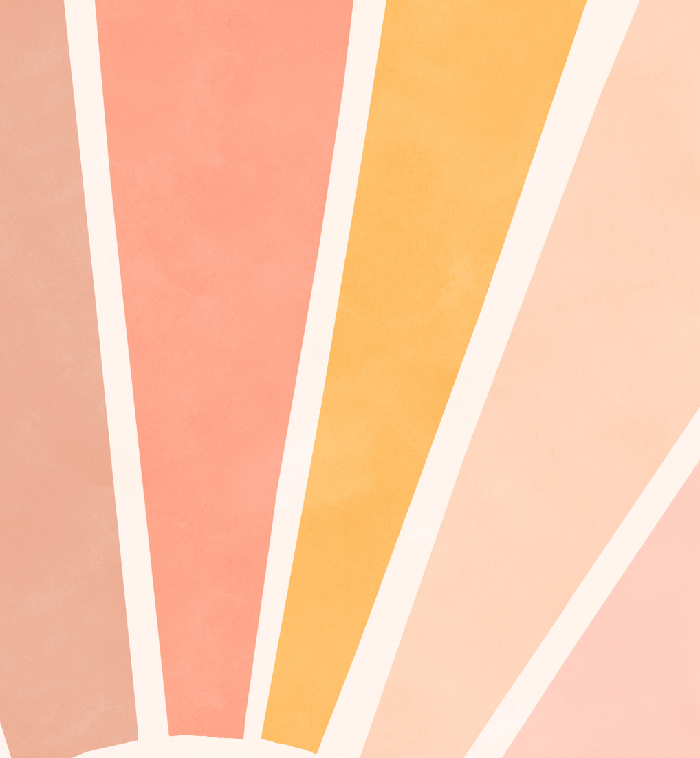 Pip+Phee Sunny Days Sunburst Art Print - Corals