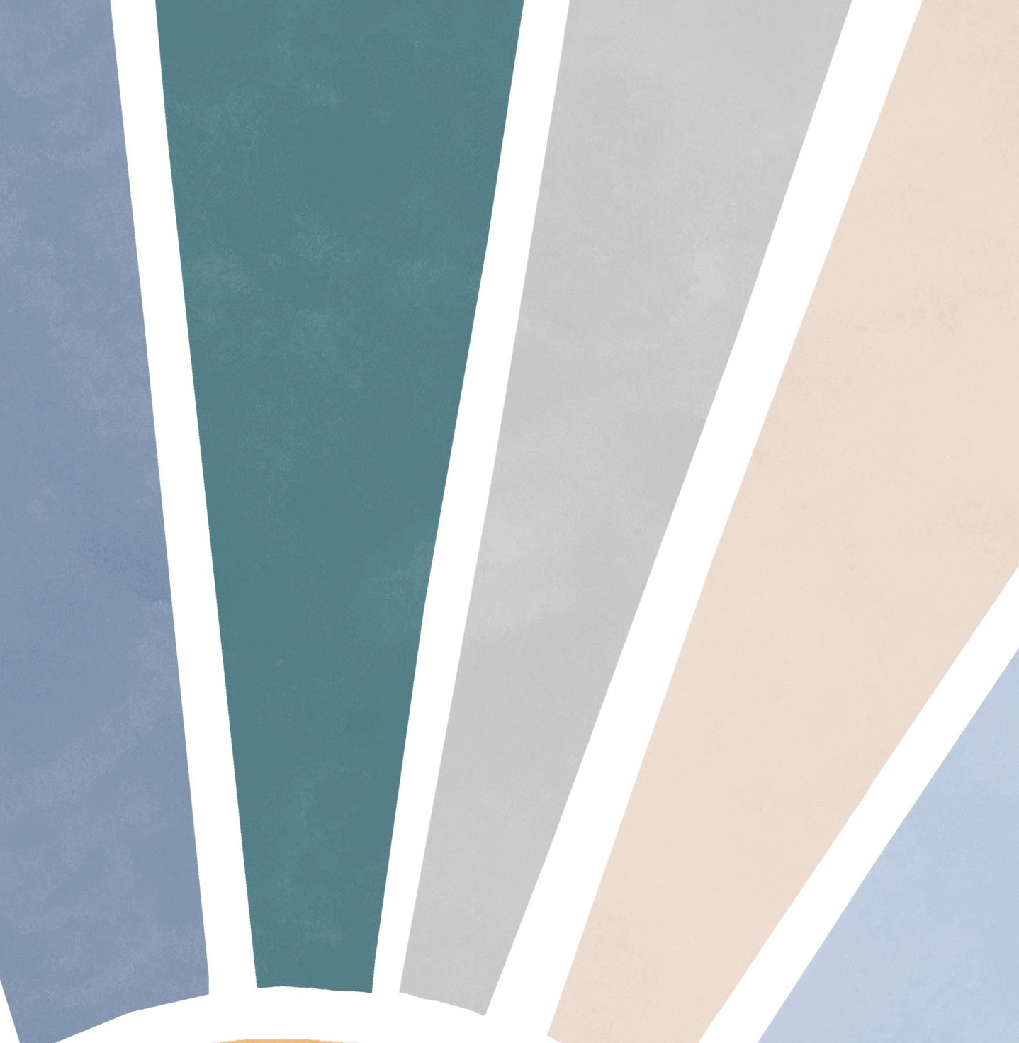 Pip+Phee Sunny Days Sunburst Art Print - Dusty Blue