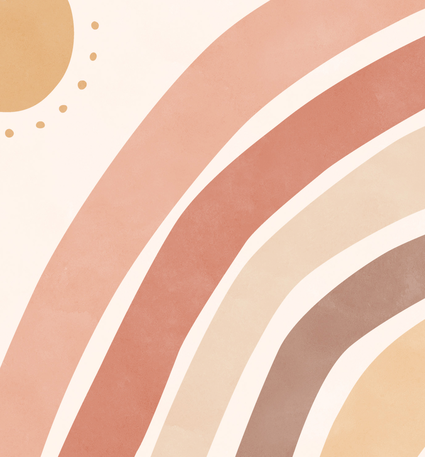Pip+Phee Sunny Days Rainbow Art Print - Sand