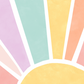 Pip+Phee Sunny Days Sunburst Art Print - Pastels
