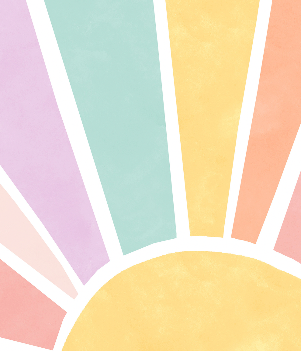 Pip+Phee Sunny Days Sunburst Art Print - Pastels