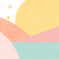 Pip+Phee Sunny Days Mountain Art Print - Pastels