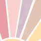 Pip+Phee Sunny Days Sunburst Art Print - Dusty Pink