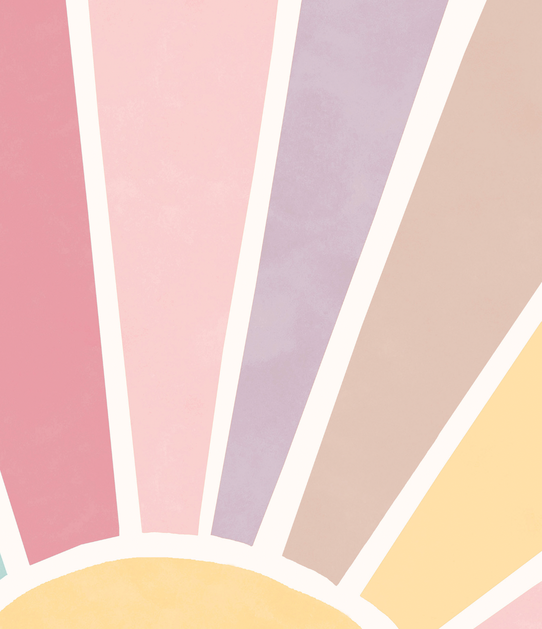 Pip+Phee Sunny Days Sunburst Art Print - Dusty Pink