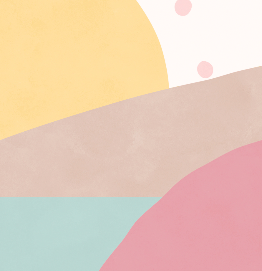 Pip+Phee Sunny Days Mountain Art Print - Dusty Pink