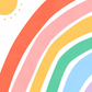 Pip+Phee Sunny Days Rainbow Art Print - Brights