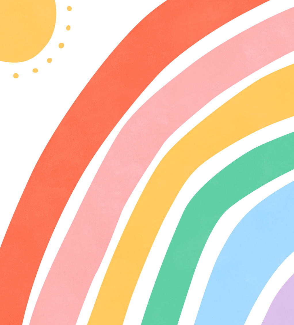 Pip+Phee Sunny Days Rainbow Art Print - Brights