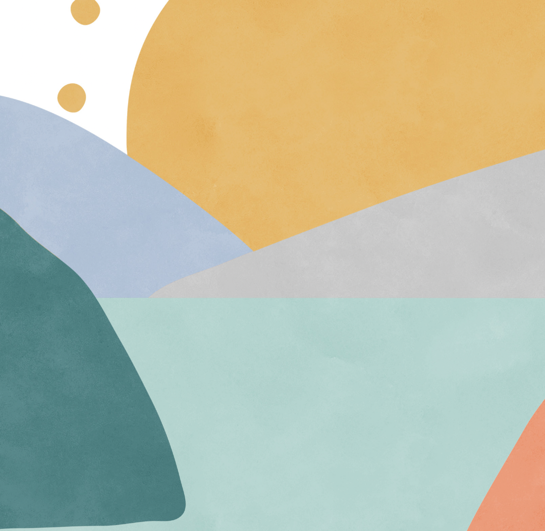 Pip+Phee Sunny Days Mountain Art Print - Teal & Rust