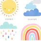 Pip+Phee Clever Cookie Weather Art Print - Bright