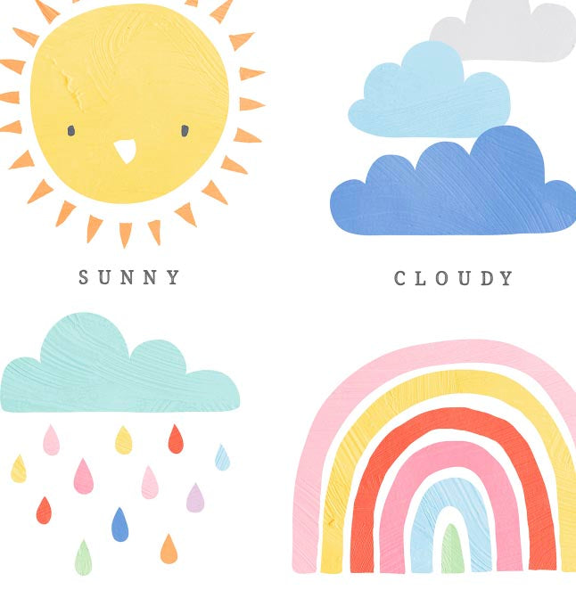 Pip+Phee Clever Cookie Weather Art Print - Bright