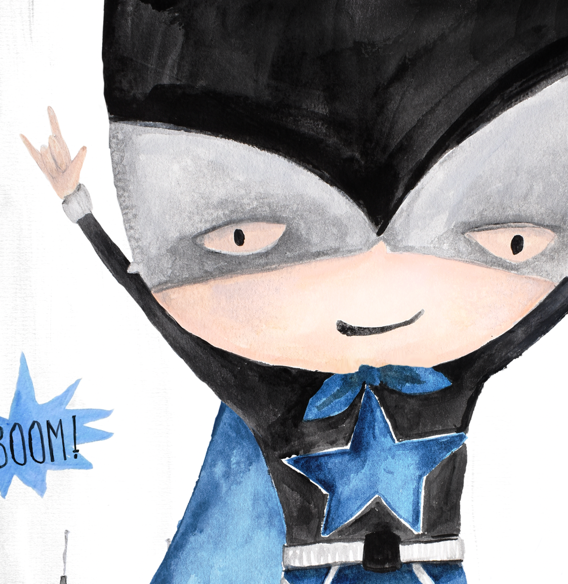 Pip+Phee Superdude Skater Art Print