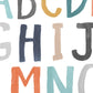 Pip+Phee Watercolour Block Alphabet Art Print - Teal & Rust