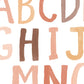 Pip+Phee Watercolour Block Alphabet Art Print - Neutral Sand