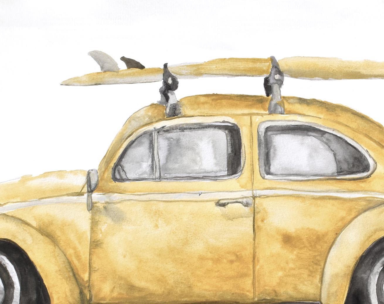 Pip+Phee Beetle Car Art Print - more colours available