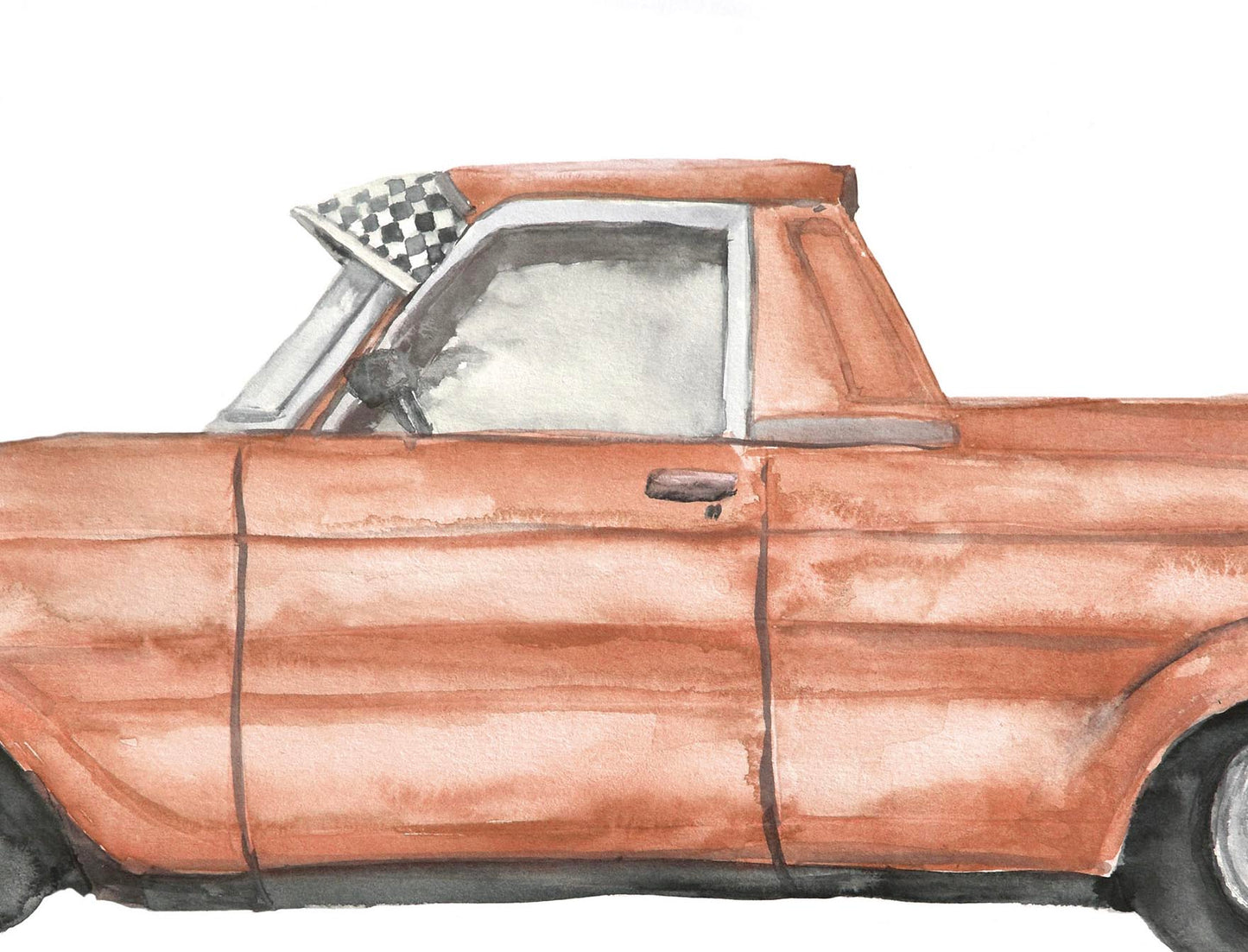 Pip+Phee Hotrod Ute Car Art Print - more colours