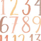 Pip+Phee Watercolour Block Numbers Art Print - Neutral Sand