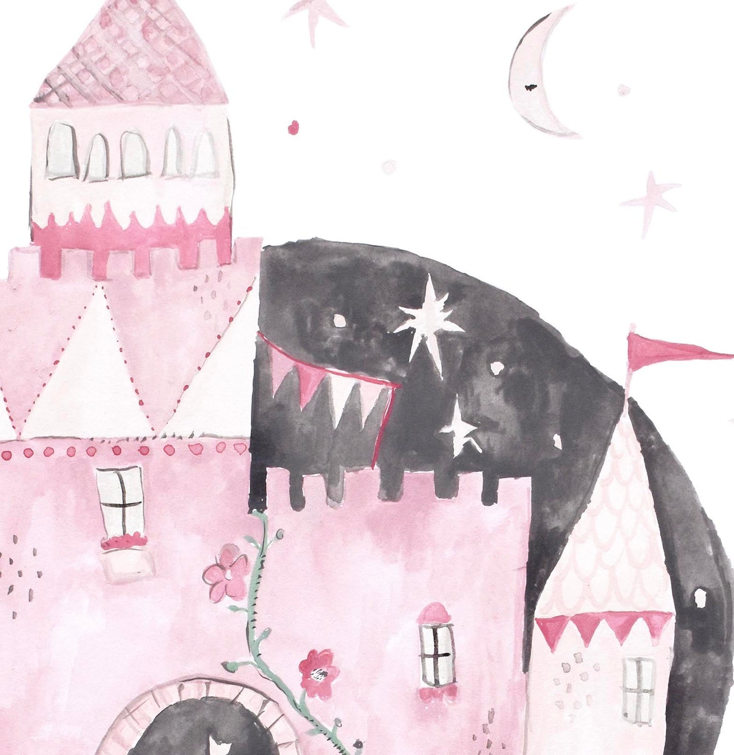 Pip+Phee Luna Castle Art Print