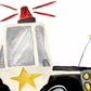 Pip+Phee Police Car Art Print - Landscape