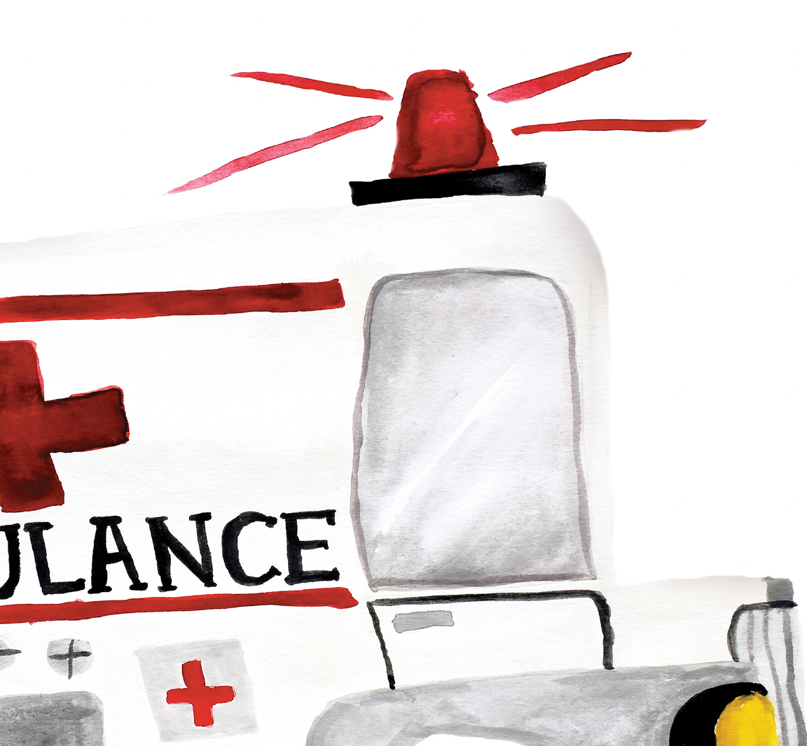 Pip+Phee Ambulance Art Print - Landscape