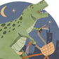 Pip+Phee Dino Riders Trex Art Print