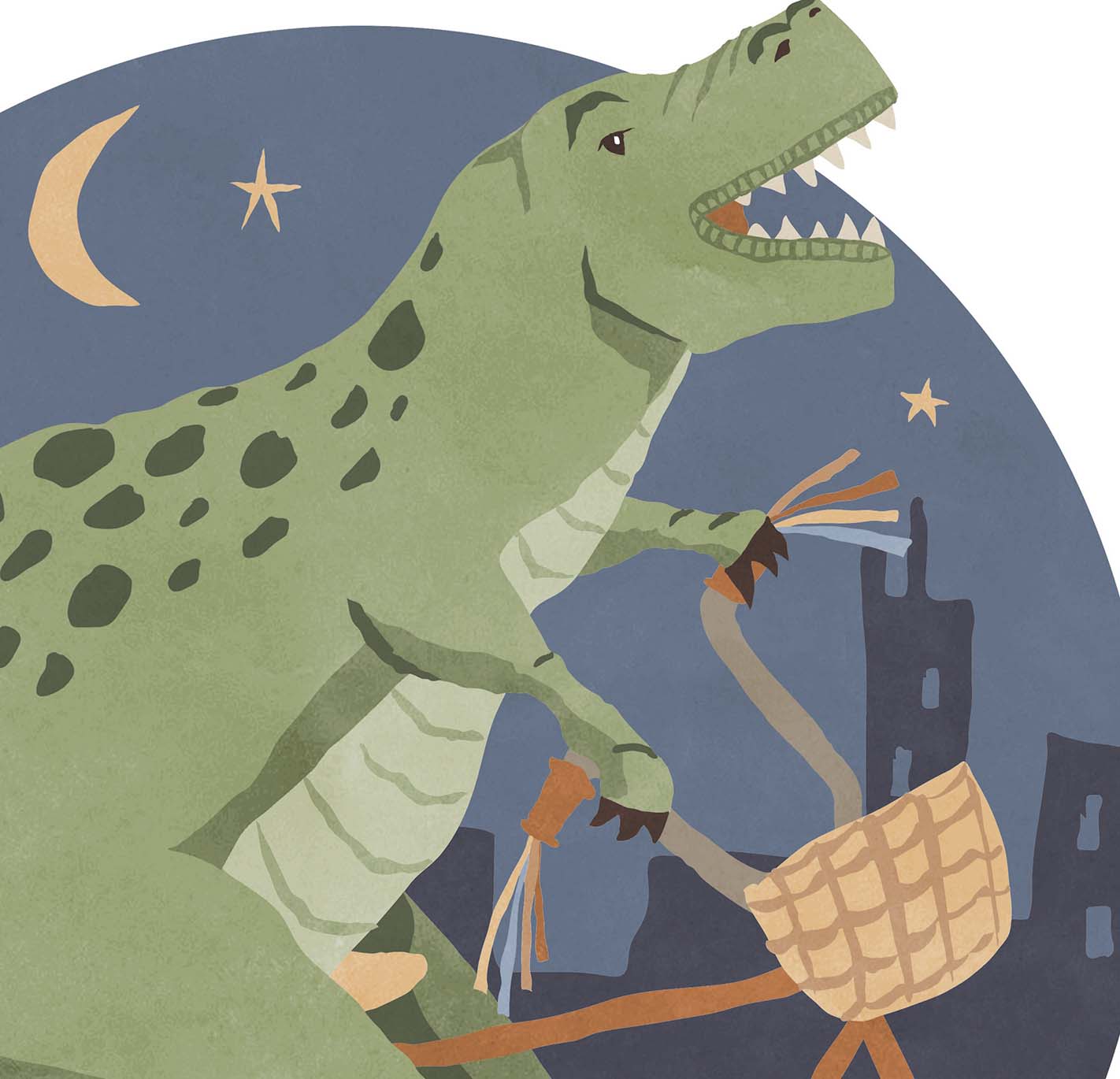 Pip+Phee Dino Riders Trex Art Print