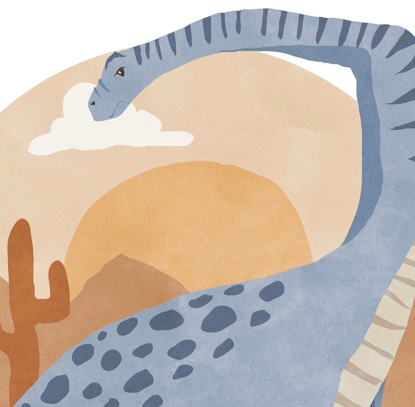Pip+Phee Dino Riders Brontosaurus Art Print