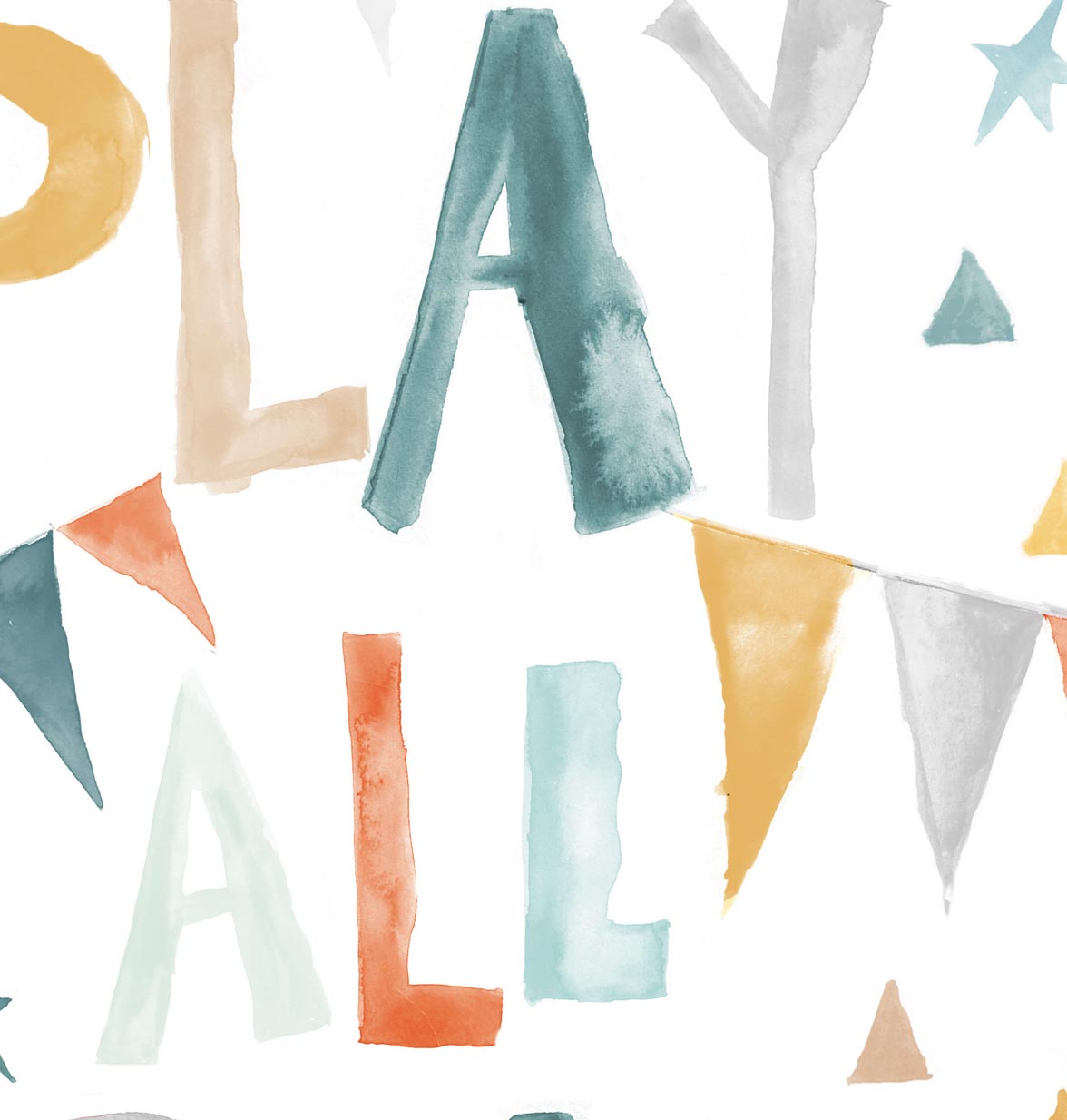 Pip+Phee Play All Day Art Print - Teal Rust