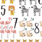 Pip+Phee Jungle Safari Numbers Art Print