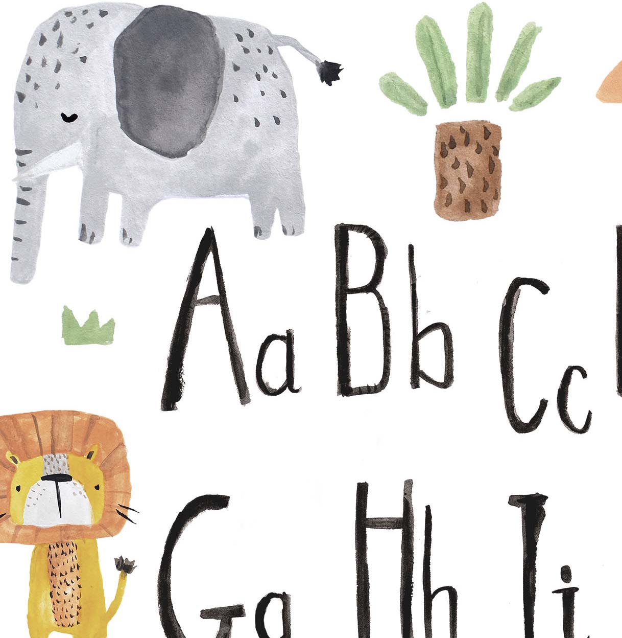 Pip+Phee Jungle Safari Alphabet Art Print