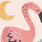 Pip+Phee Jungle Club Flamingo Art Print