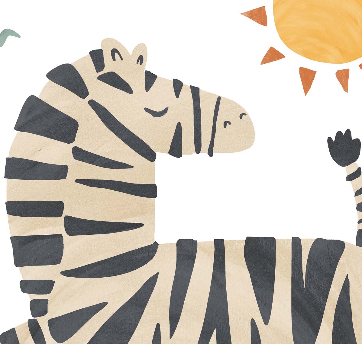 Pip+Phee Jungle Club Zebra Art Print