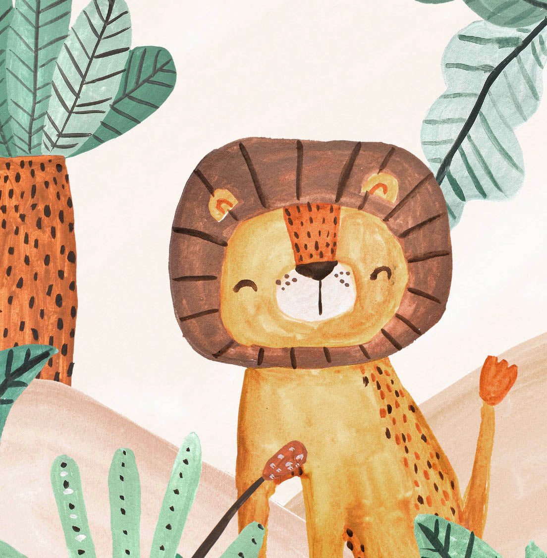 Pip+Phee Jungle Horizon Lion Art Print
