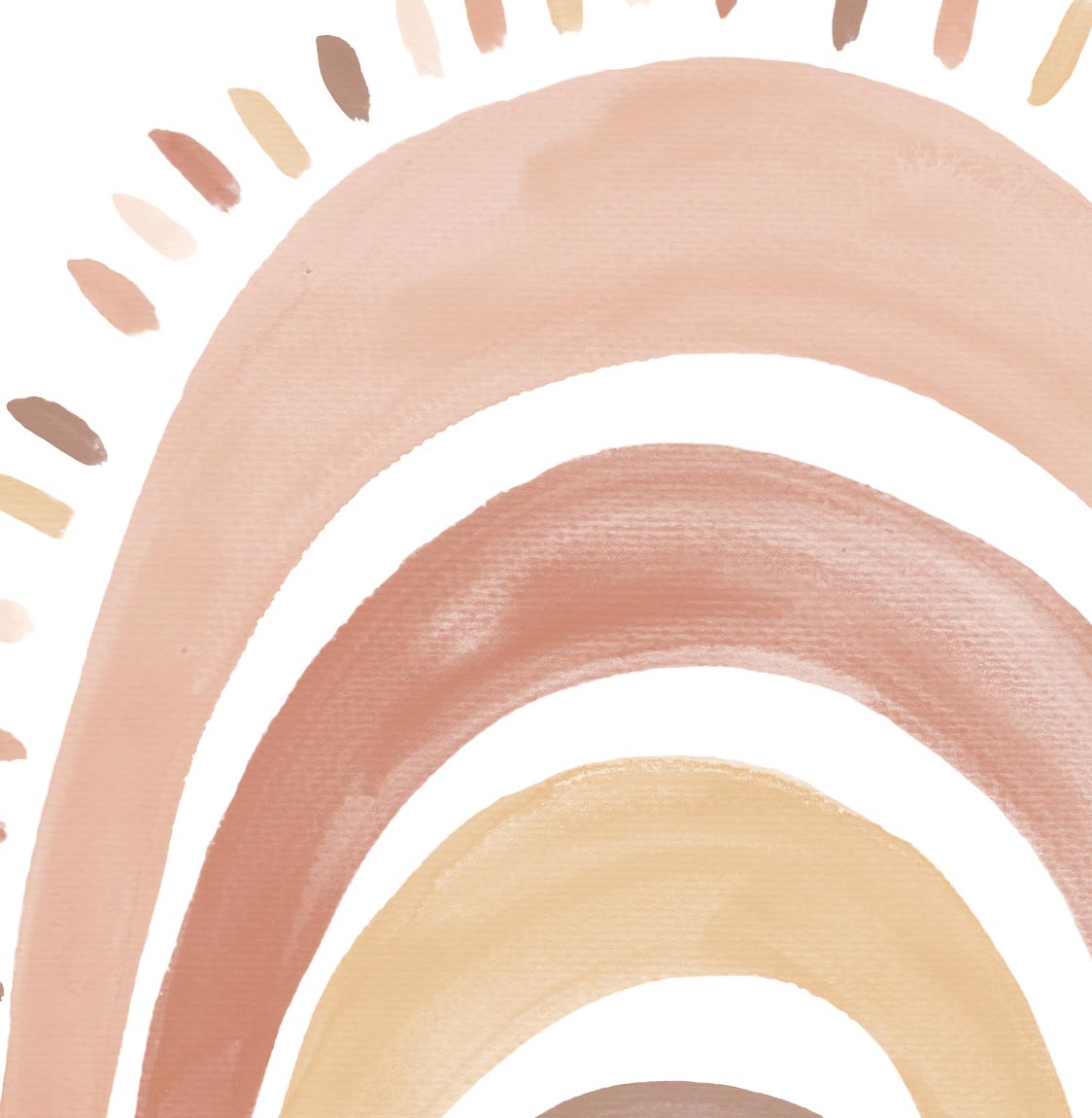 Pip+Phee Watercolour Rainbow Art Print - Rusty Sand