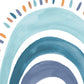 Pip+Phee Watercolour Rainbow Art Print - Surf Blues
